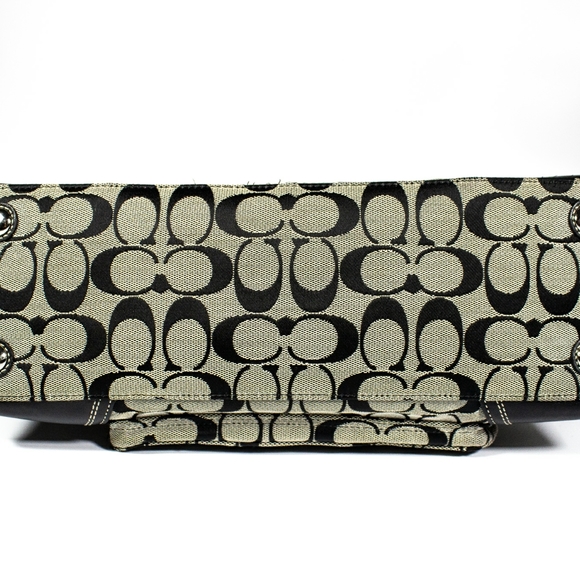 COACH HAMPTON SIGNATURE ZIP SATCHEL BAG F13977 - Picture 3 of 5